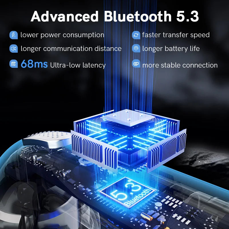 全新 QCY T20 蓝牙 5.3 TWS 无线耳机 68ms 低延迟耳塞 13mm 驱动器 HIFI 耳机 4 个麦克风 + ENC 高清通话