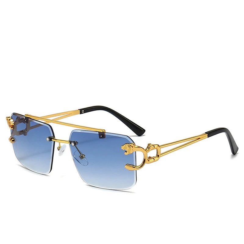 2024 New Women Fashion Polarized Sunglasses Leopard Head Unisex Sun Glasses Retro Luxury Brand Metal Men Sun Eyewear UV400