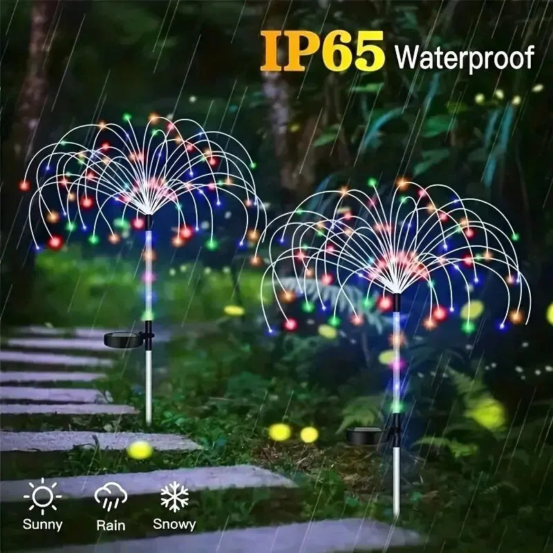 1pc Solar Powered String Lamp Tree Waterproof Outdoor Bulb for Lawn Patio Garden 90/120/150/200 LEDs Light DIY Decoration