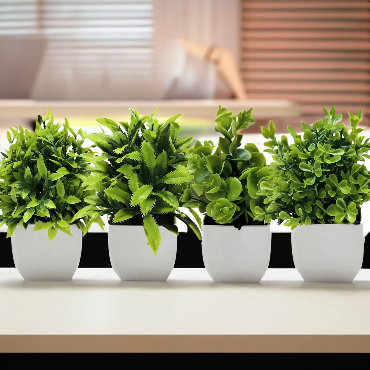 Artificial Plant Tree Window Sill Office Table Desktop Decoration Plastic Garden Fake Plant Potted Home Decor Potted Ornaments