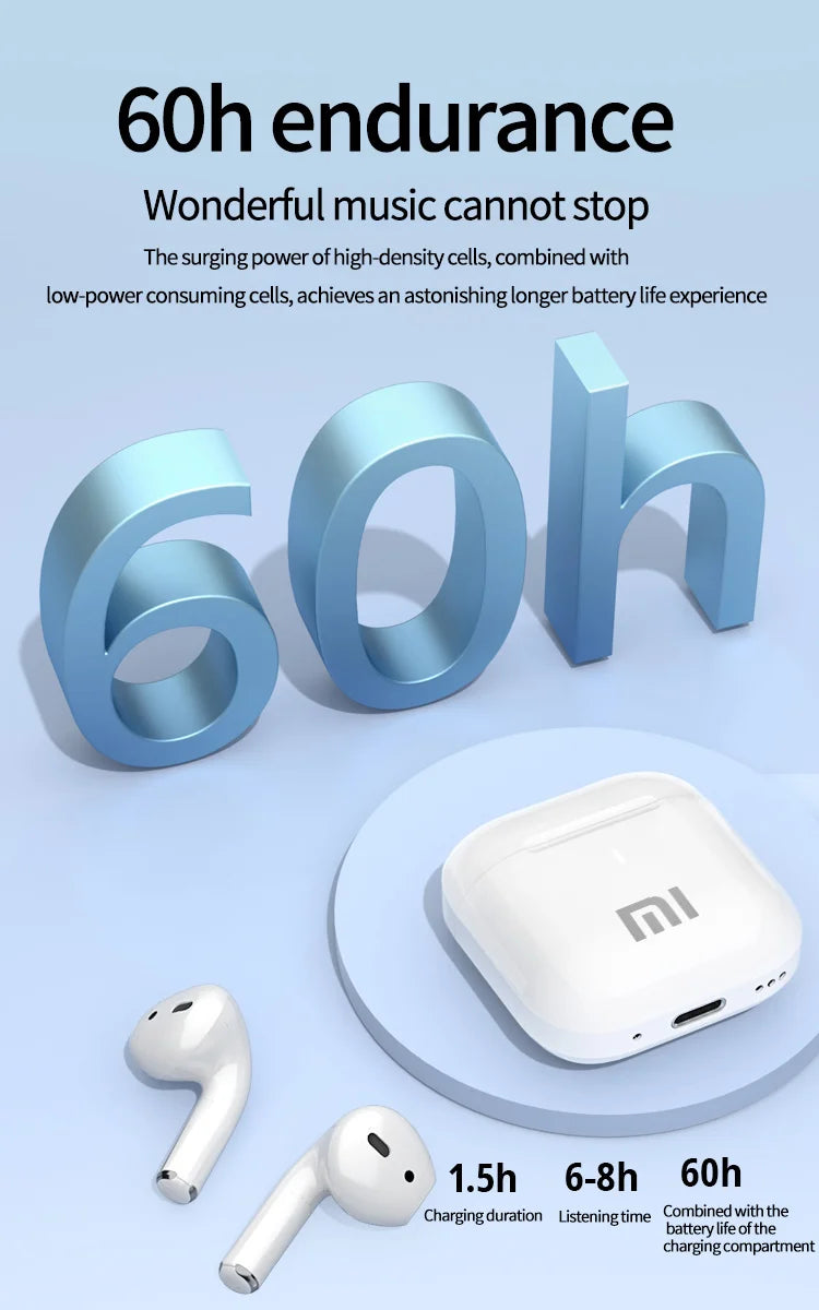 XIAOMI AP05 真无线耳机 Buds5 HIFI 立体声蓝牙 5.3 耳机 MIJIA 运动耳塞带麦克风适用于 Android iOS