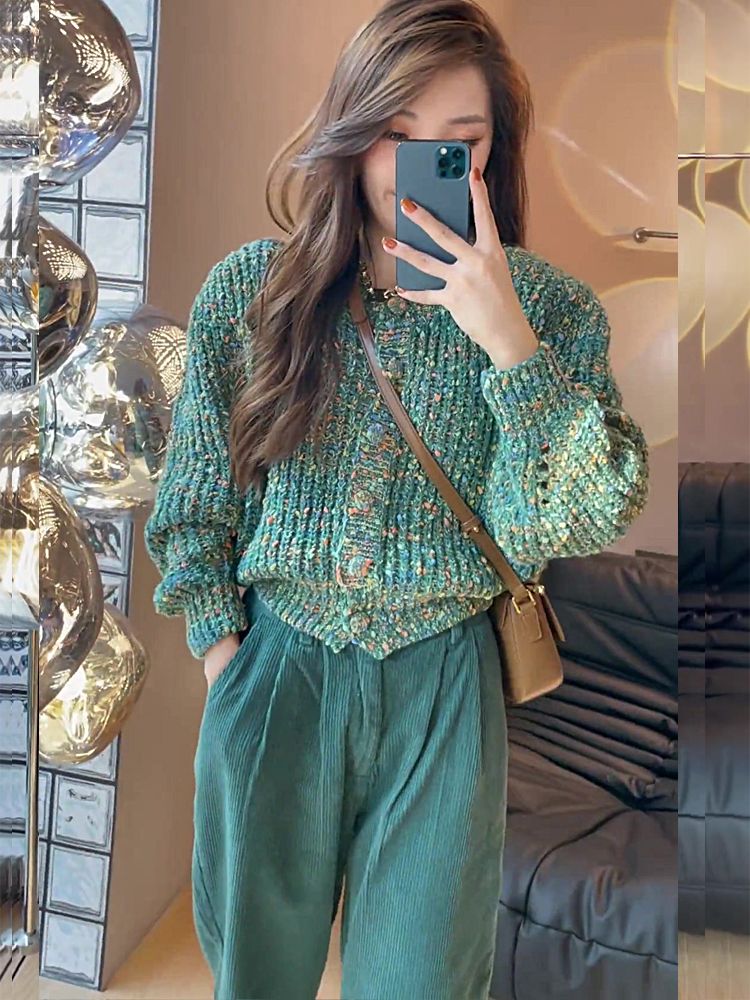 Sweet Style High-end Outfit 2023 Autumn and Winter New Women's Slim Fit Sweater High Waisted Pants Two-piece Set