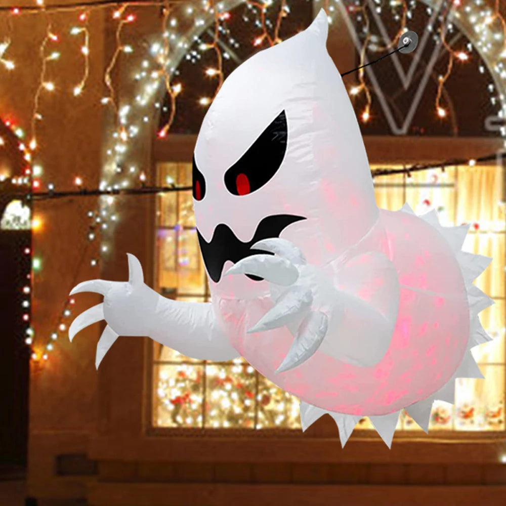 Halloween Window Ghost Outdoor Inflatable Scary Crashing LED Lights Ghosts Halloween Party Outside Yard Garden Lawn Decoration