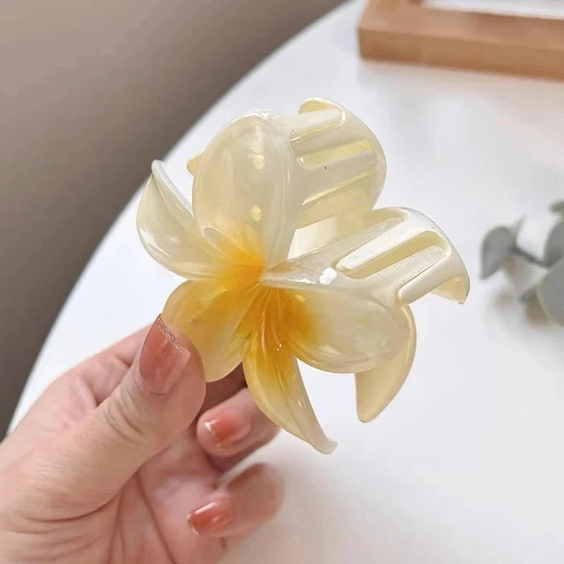 Fashion Egg Flower Hair Clips for Women Bohemia Style Flower Large Hair Claw Hairpin Beach Vacation Girls Hair Accessories