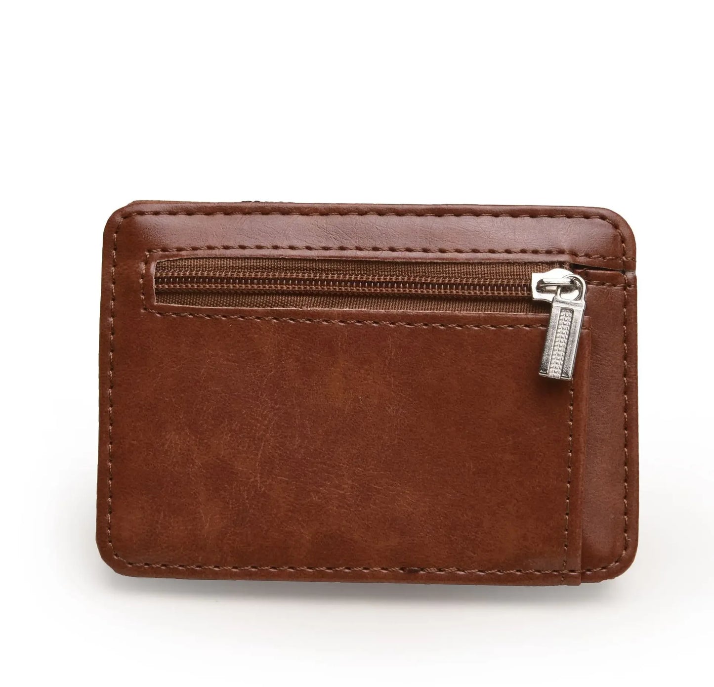 New Fashion Man Small Leather Magic Wallet with Coin Pocket Men's Mini Purse Money Bag Credit Card Holder Clip for Cash