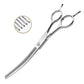 Professional Pet Grooming Scissors  7.5 inch Curved chunking Scissors For Dogs & Cats  Ideal For Diy Home Use