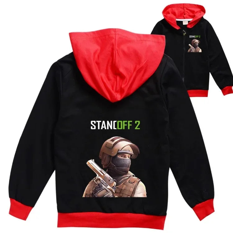 Shooting Game Standoff 2 Hoodie Kids Stand Off Clothes Teenager Boys Zipper Jacket Children Pullover Sweatshirt Girls Hoody Coat