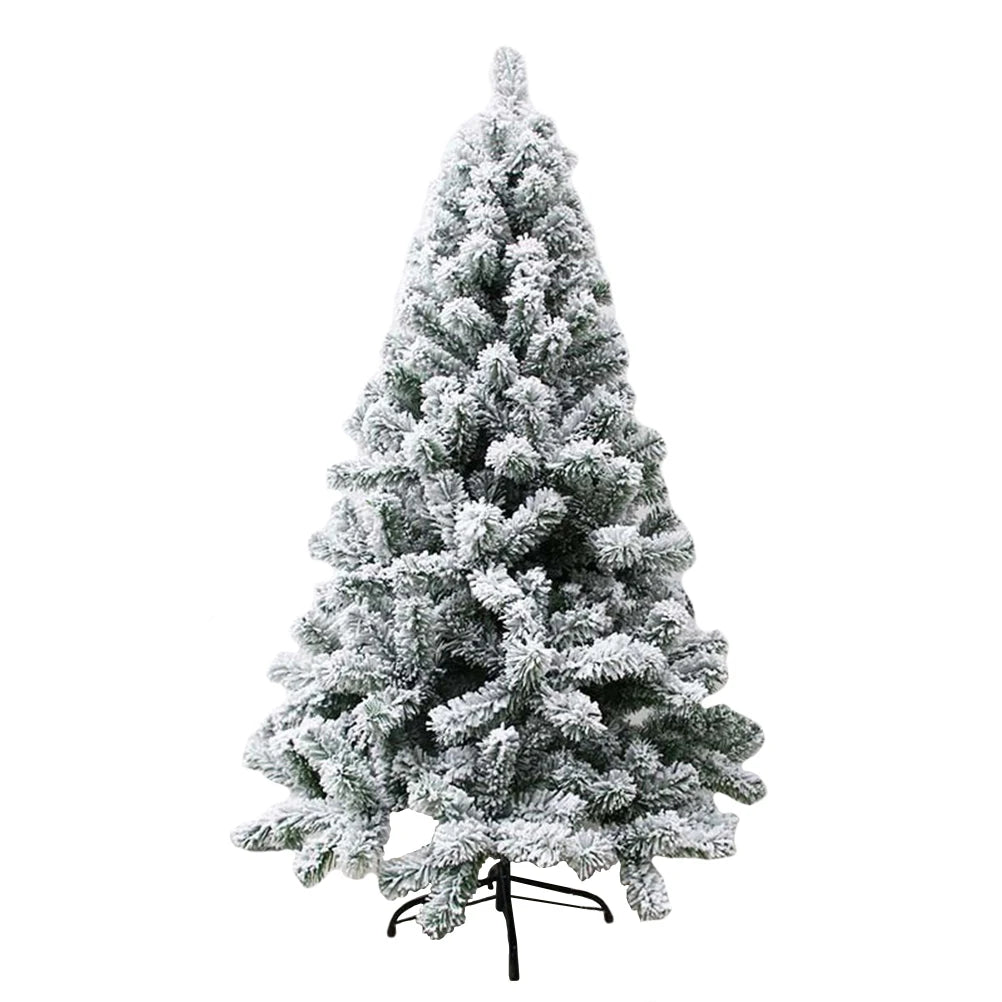 2025 Christmas 2.1m White Simulation Artificial Flocking Snow Christmas Tree Adornment for home party hotel shopping mall