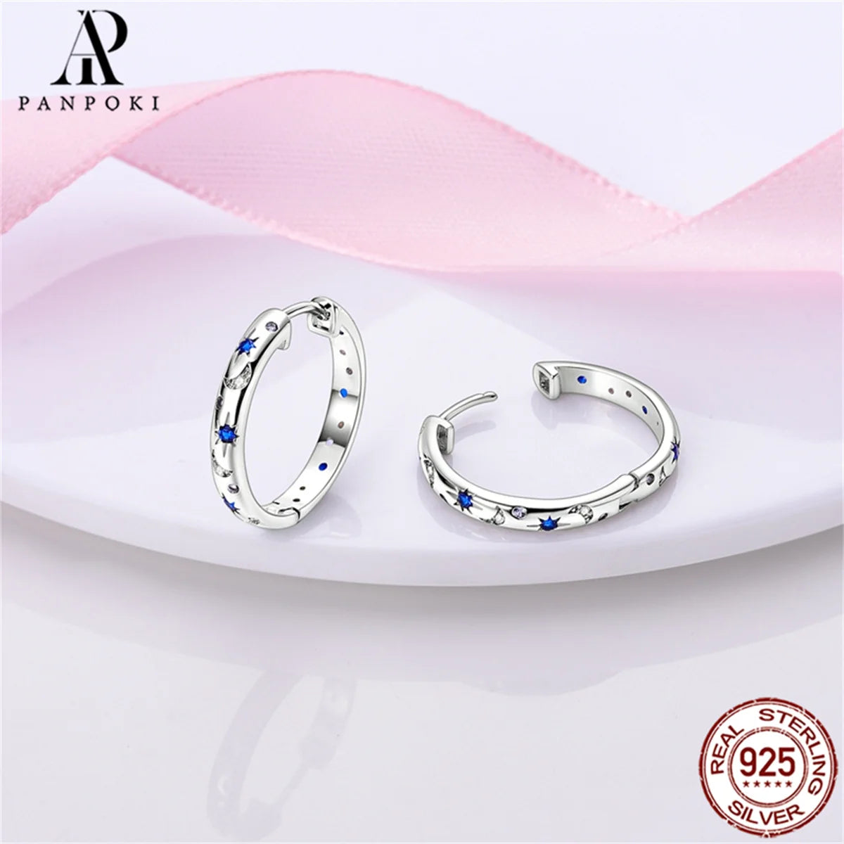 HOT 65 Style Sterling Silver 925 Pave Shiny CZ Heart Hoop Earrings Fit Original Fashion Earrings Fine Women Jewelry Gifts