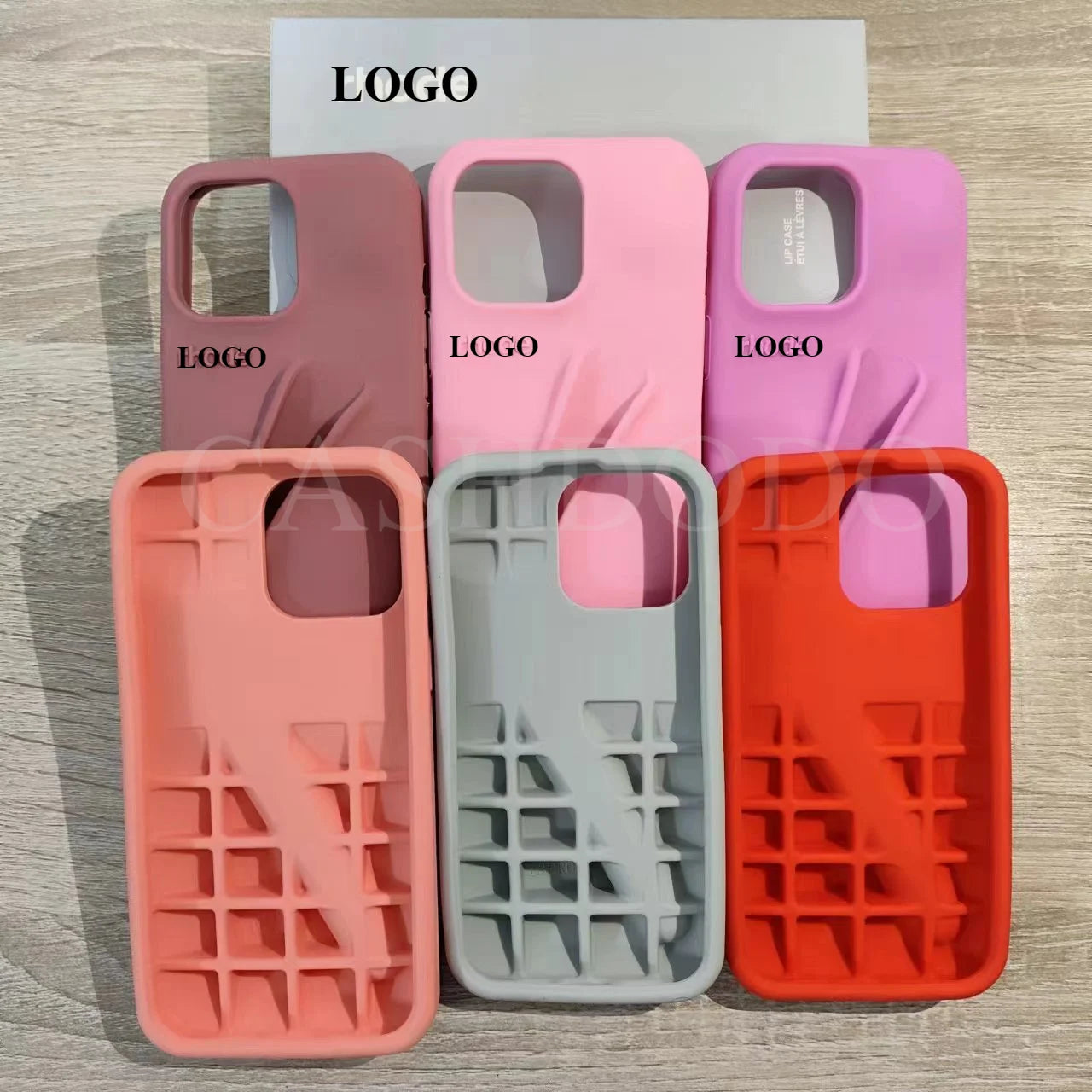 Design Lip Gloss Lipstick Lip Balm 3D Make-Up Silicone Phone Case for IPhone 12 13 14 15 Pro Max Lipgloss Holder Cover Wholesale