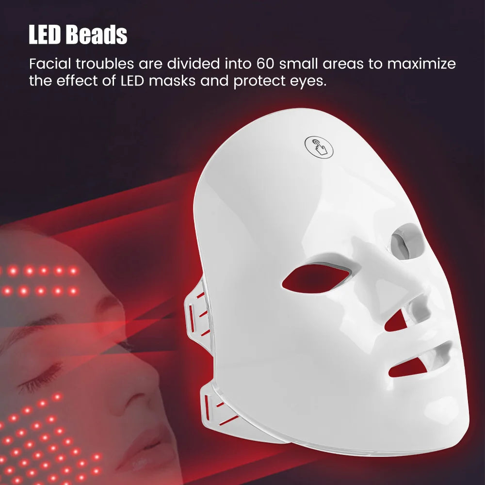 7 Colors Light Therapy Face Mask Photon Therapy LED Facial Mask Korean Skin Care Anti Wrinkle Skin Mouisture Machine Face Care