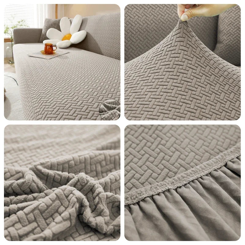 Sofa Cover for Living Room Elastic Thick Jacquard Sofa Cover for Sofa L-shaped Corner Sofa Cover 1/2/3/4 Seater Sofa Cover