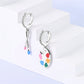 Bulbusbow Luminous Shell Women Earrings Original 925 Sterling Silver Pave CZ Star Moon Hoop Earrings Engagement Wedding Jewelry