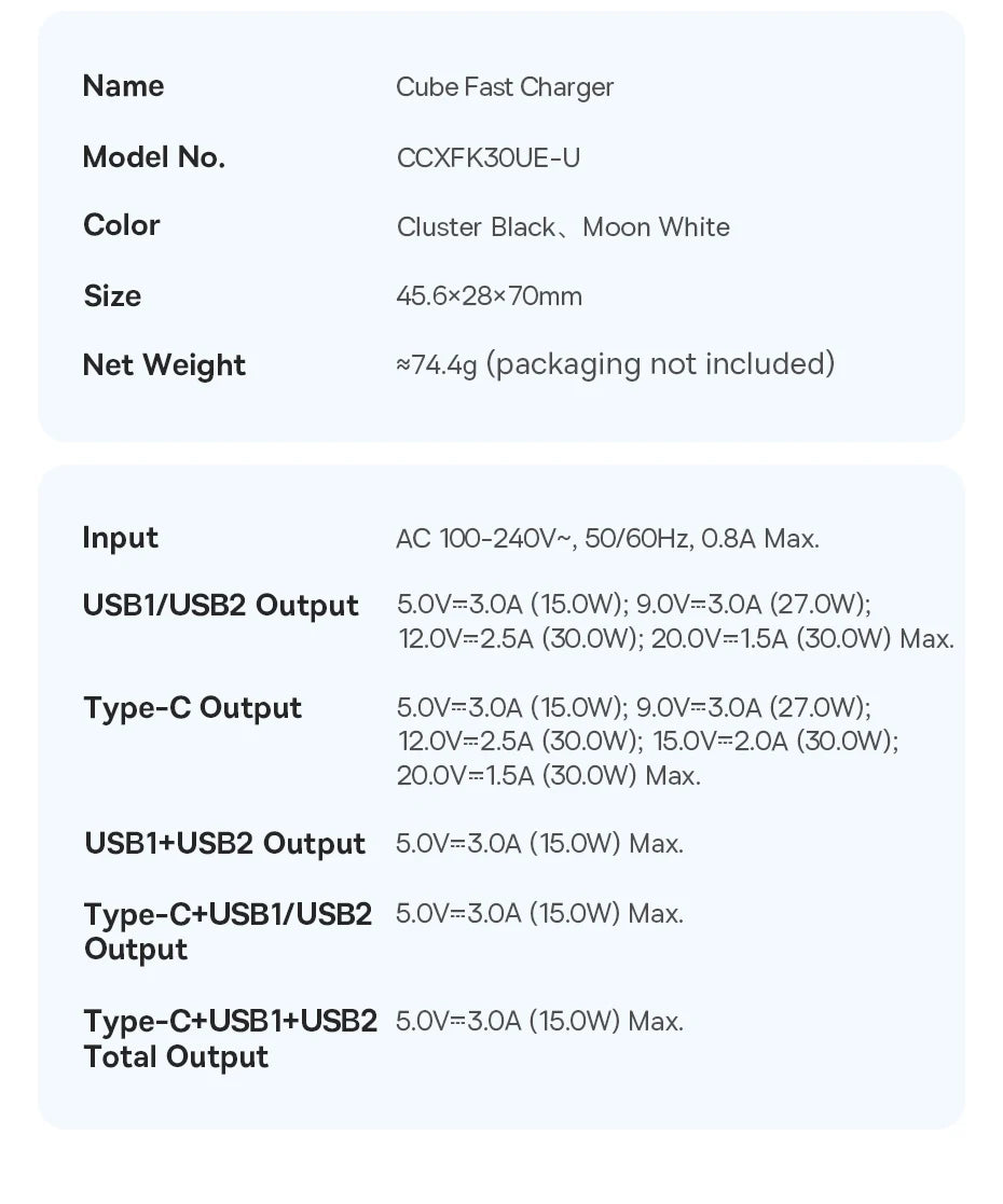 Baseus 30W USB Charger QC3.0 PD3.0 Type C PD Fast Charging 3 Ports Quick Phone Charger For iPhone 15 14 13Pro Max Xiaomi Samsung