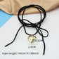 Bulbusbow 2024 New Trend Goth Black Velvet Big Heart Pendant Choker Necklace for Women – Elegant Weave Knotted Bowknot Adjustable Chain | Trendy Gothic Jewelry