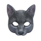 Cat Mask Halloween Half Face Lifelike Cat Mask Party Playing Costume Props Animal Party Mask Unisex Cosplay Party Props