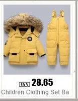 2024 Winter Down Jacket for Girl clothes Kids Overalls Snowsuit Baby Boy over coat Toddler New Year Clothing Set parka real fur