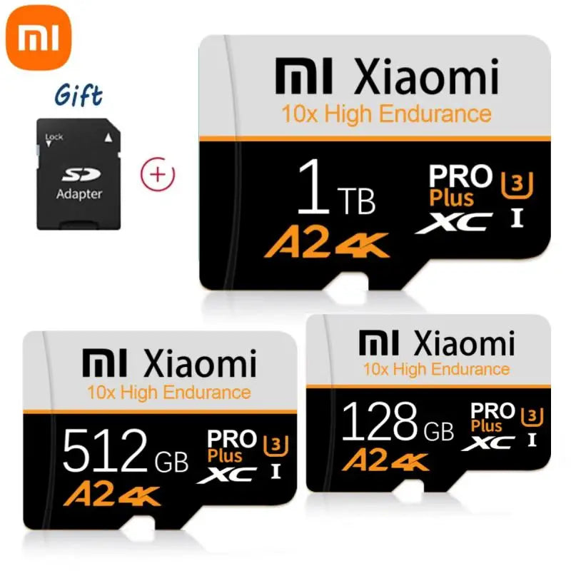 Mijia 小米 2TB U3 存储卡 1TB 512GB Micro TF SD 卡 128GB 256GB U3 V30 4K 全高清 TF 内存闪存卡 适用于手机/电脑