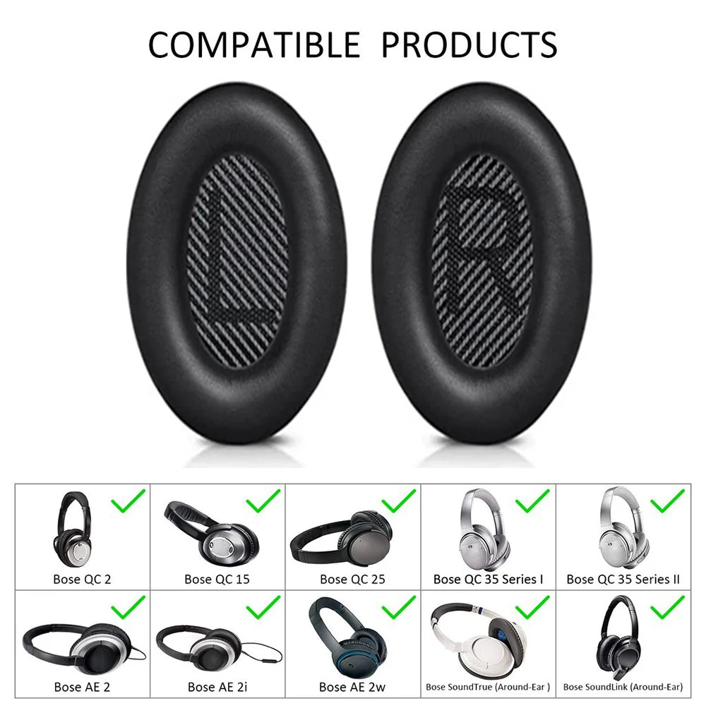 替换耳垫耳垫头带适用于 Bose QC 2 15 25 35 耳机耳垫 QC35 QC2 QC15 QC25 耳机配件