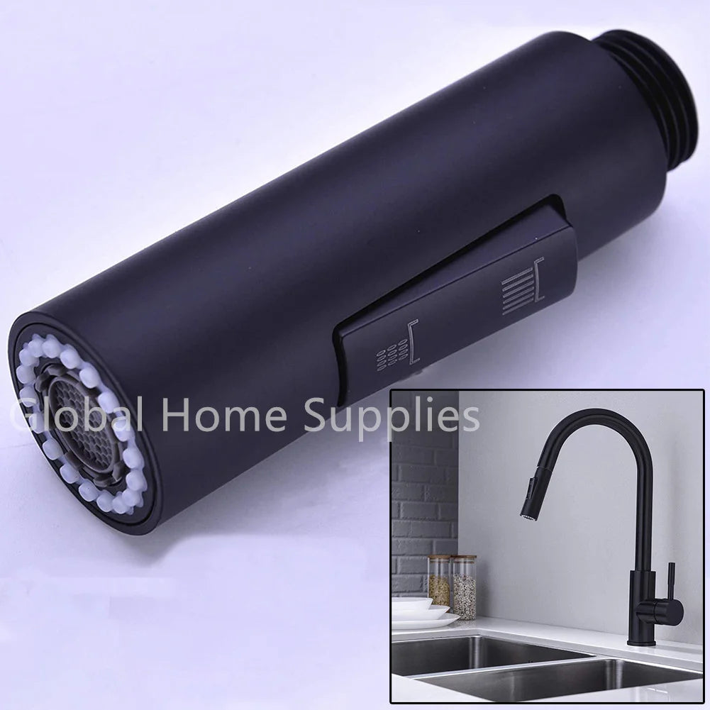 Bathroom Tap Faucet Pull Out Spray Shower Head Setting Kitchen Spare Replacement Tap Sprayer Black Head Sprinkler Kitchen Parts