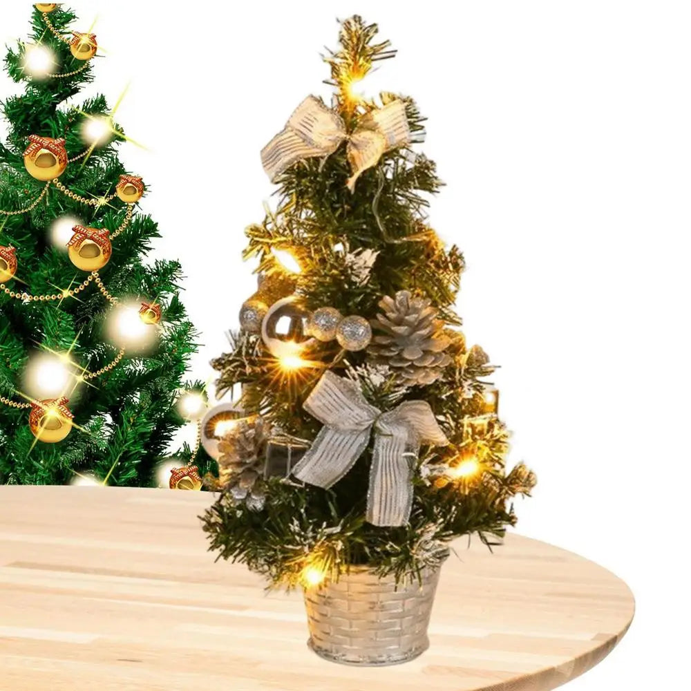 LED Mini Christmas Tree Small Christmas Tree With Lights Home Decoration Tabletop Centerpiece Xmas Tree Decoration New Year Gift