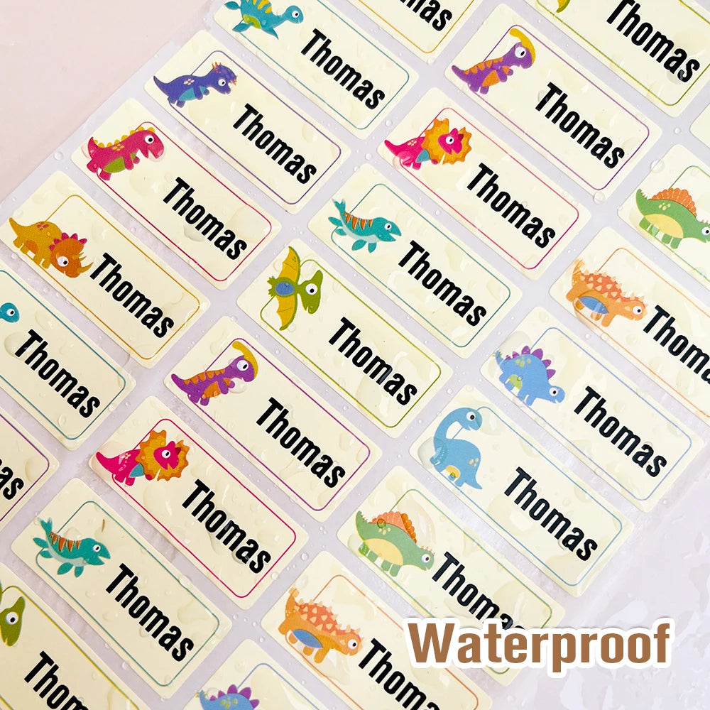 200pcs Waterproof Name Sticker Adhesive Stationery Decals Personalized First Name Label for Children Custom Bottle Tag for Kids