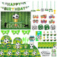 Soccer Football Birthday Decoration Soccer Sports Theme Tableware Set Happy Banner Balloons Party Supplies For Kids Boy Favors