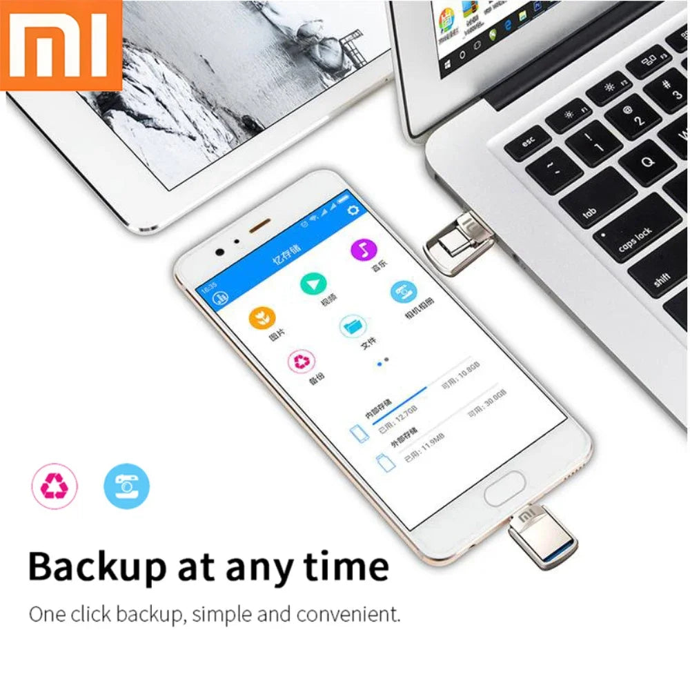 Xiaomi Ultra Dual Drive USB Type-C Flash Drive 2TB USB3.1 Pendrive 1TB 512G 256 128G Metal OTG Memory Stick Android Tablet Phone