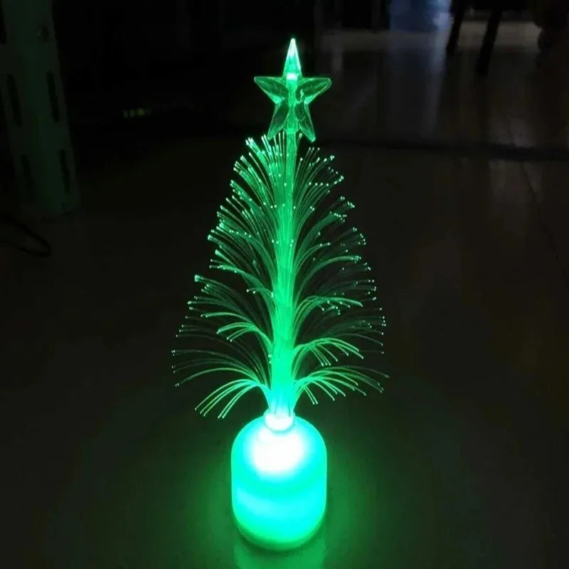 New LED Christmas Fiber Tree Christmas Day Home Decoration Props Colorful Colorful Fiber Christmas Tree Is Extremely Shiny