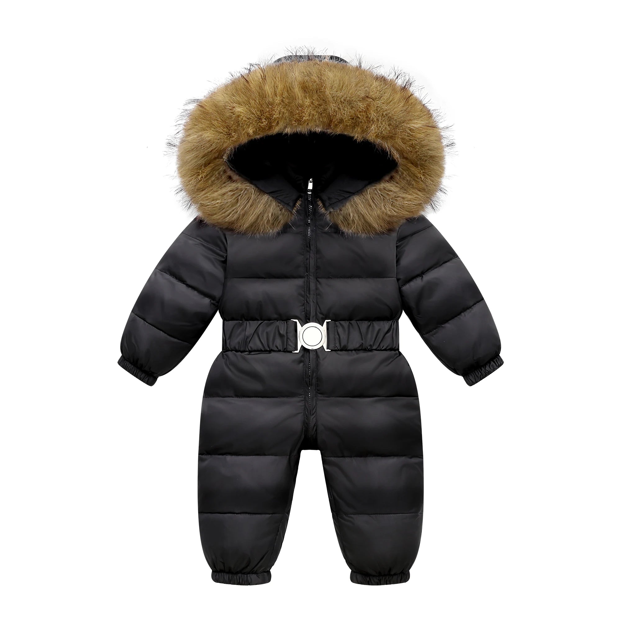 Winter Ski Suit Baby Jumpsuit Boy Overalls Warm down jacket Kids toddler girl Clothes Children Clothing faux fur coat overcoat