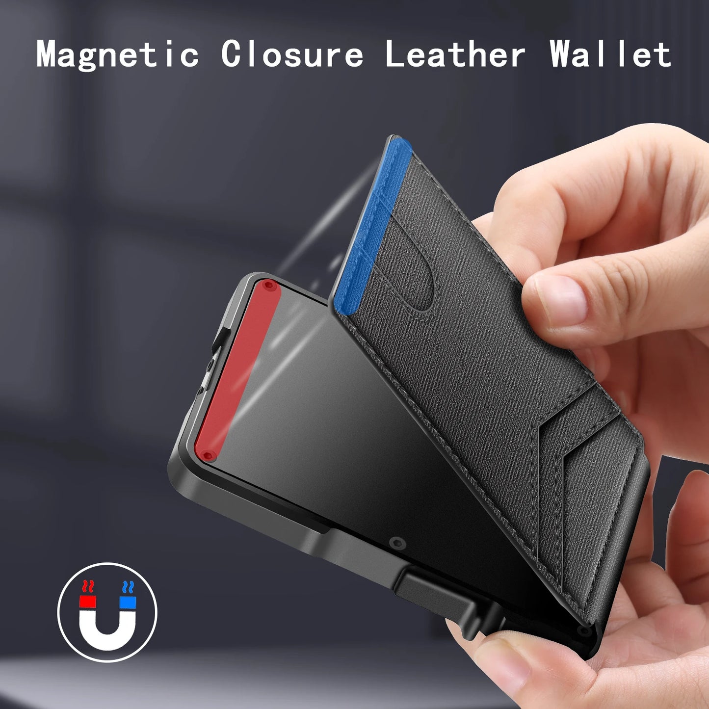 Mens Wallet Tactical Bifold Wallets for Men Metal RFID Blocking Aluminum Money Cards Holder,Minimalist Mens Wallet with Gift Box