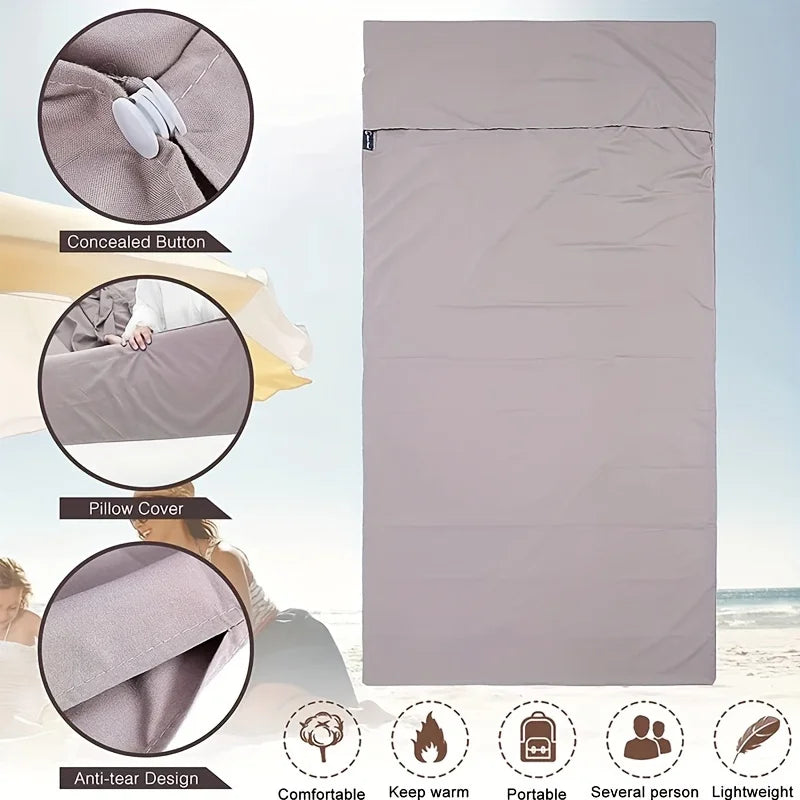 Lightweight Sleeping Bag Liner Portable Sleeping Sack Outdoor Camping Hotel Travel Sheet