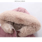 New Girls clothing Winter Warm down Cotton Jackets Children parka faux Fur Collar Coat Girl Thicken overalls Hooded kids Clothes