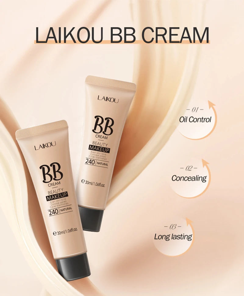 BB Cream Concealer Whitening Brighten Face Foundation 18 Hours Long Lasting Waterproof Moisturizing Makeup Korean Cosmetics 1PCS