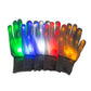 Colorful LED Skull Gloves Roleplay Ambient Luminous Gloves Halloween Carnival Masquerade Cosplay Party Supplies Glow Light Props