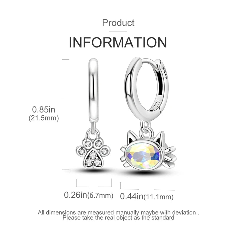 Bulbusbow Luminous Shell Women Earrings Original 925 Sterling Silver Pave CZ Star Moon Hoop Earrings Engagement Wedding Jewelry