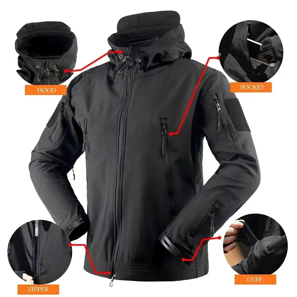 Hot Outdoor Soft Shell Men's M65 Waterproof Warm Jackets | Bulbusbow