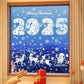 Christmas Window Stickers Santa Claus Snowman Snowflake Glass Sticker Shopping Mall Glass Window Decor Decal Mirror Stickers