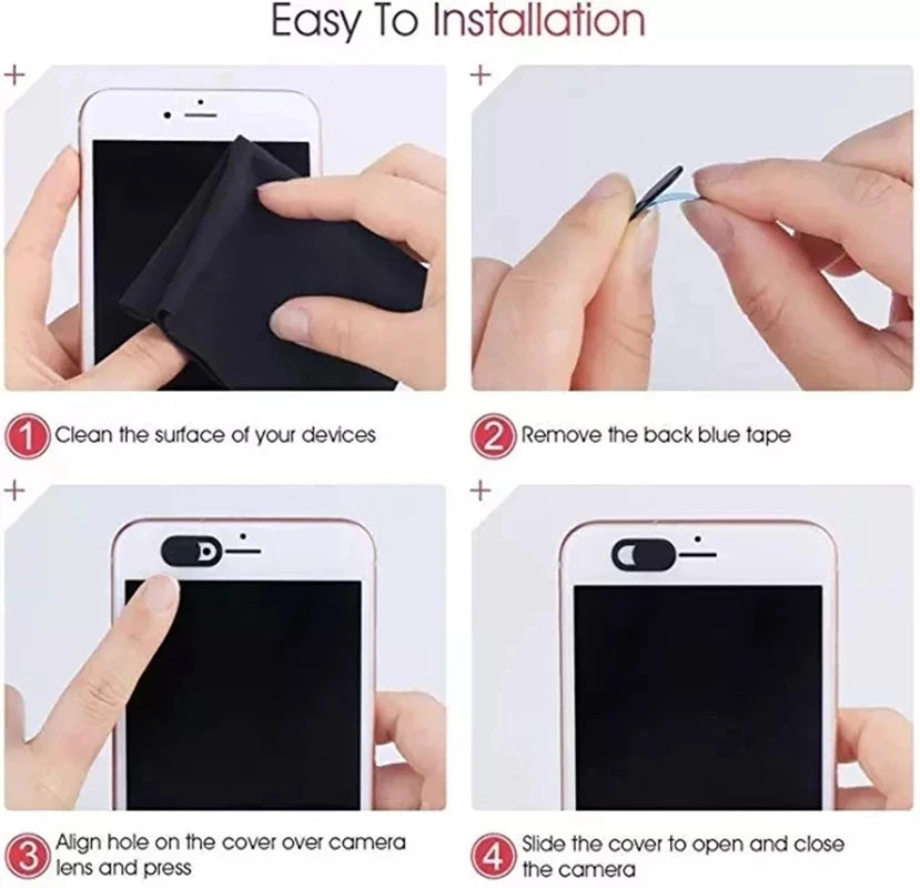 网络摄像头盖快门磁铁滑块相机盖隐私保护适用于 iPad 平板电脑笔记本电脑相机手机镜头隐私贴纸