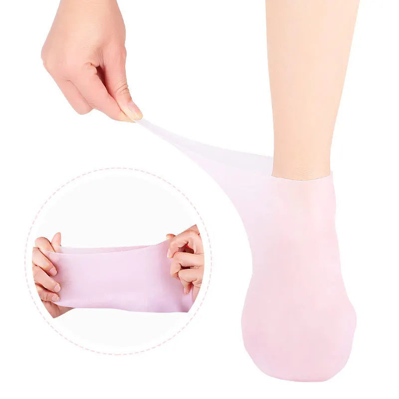 1 Pair Silicone Moisturizing Socks Exfoliating Gel Heel Socks Callus Cracked Dead Skin Remove Protector Pain Relief Foot Care