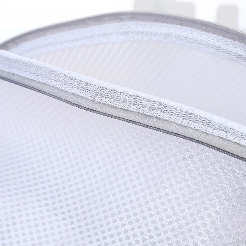 Mesh Laundry Bag Washing Machine Shoes Bag with Zips Travel Shoe Storage Bags Protective Clothes Storage Box Organizer Bags