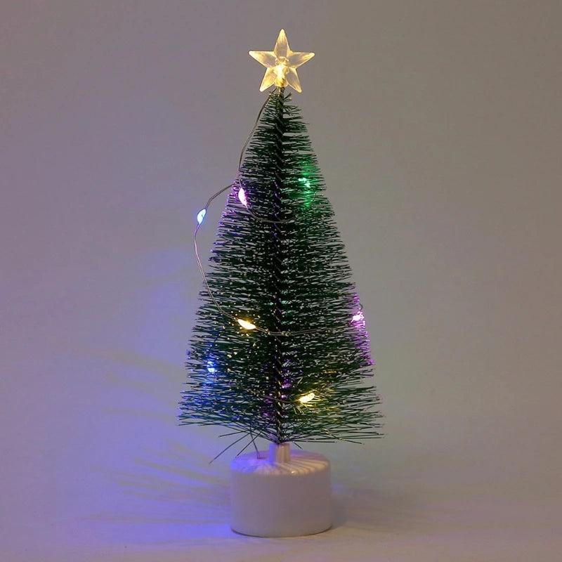 17cm LED Mini Christmas Tree with Multicolor String Lights Small Christmas Tree