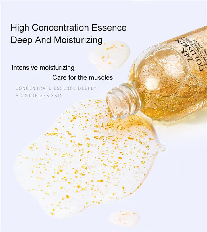 24K Gold Face Serum Hyaluronic Acid Repair Face Pores Serum Moisturizer Brightening Essence Cream Day Creams Skin Care