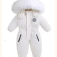 Parka Real Fur Hooded Boy Baby Overalls Winter Down Jacket Warm Kids Coat Child Snowsuit Snow toddler girl Clothes Clothing Set