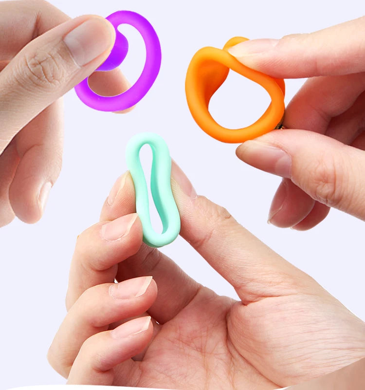 Fenice 10/20/50 PCS Silicone Finger Rings for Cat Dog Hair Scissors Imported Soft Ring for All Size Pet Scissors