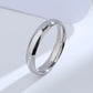 Buyee 925 Sterling Silver Couples Ring Sets Light Polishing Simple Ring for Woman Man Classic Wedding Fine Jewelry Circle