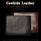 Cow Leather Men Wallets with Coin Pocket Vintage Male Purse RFID Blocking Genuine Leather Men Wallet with Card Holders