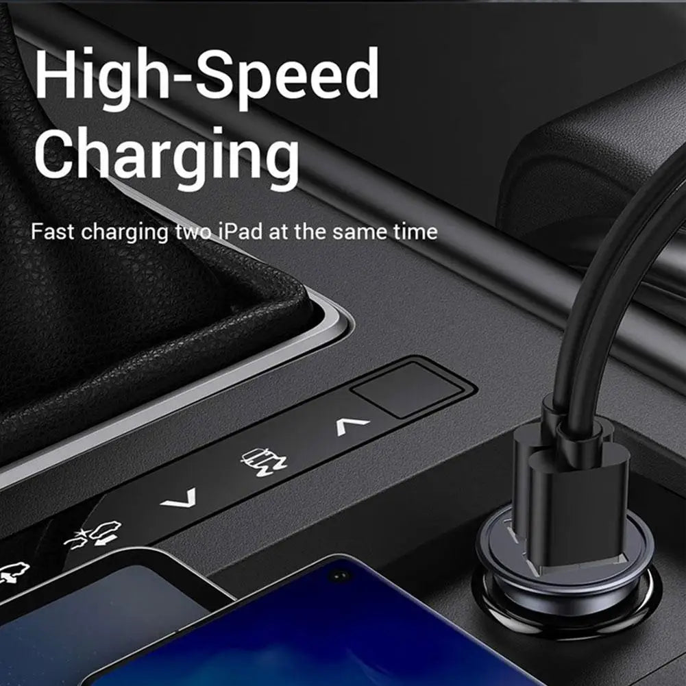 Dual USB Car Charger 2.4A 5V 2 Port Cigarette Lighter USB Power Adapter Fast Charging Car Phone Charger For All Smart Phones