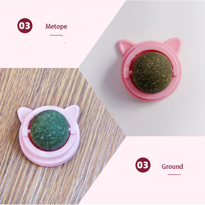 Cats Catnip Cat Toy Natural Ball Removal  Cat Grass Treats to Improve Digestion Wall Sticker Scratch Itchy Treat Healthy Supplie