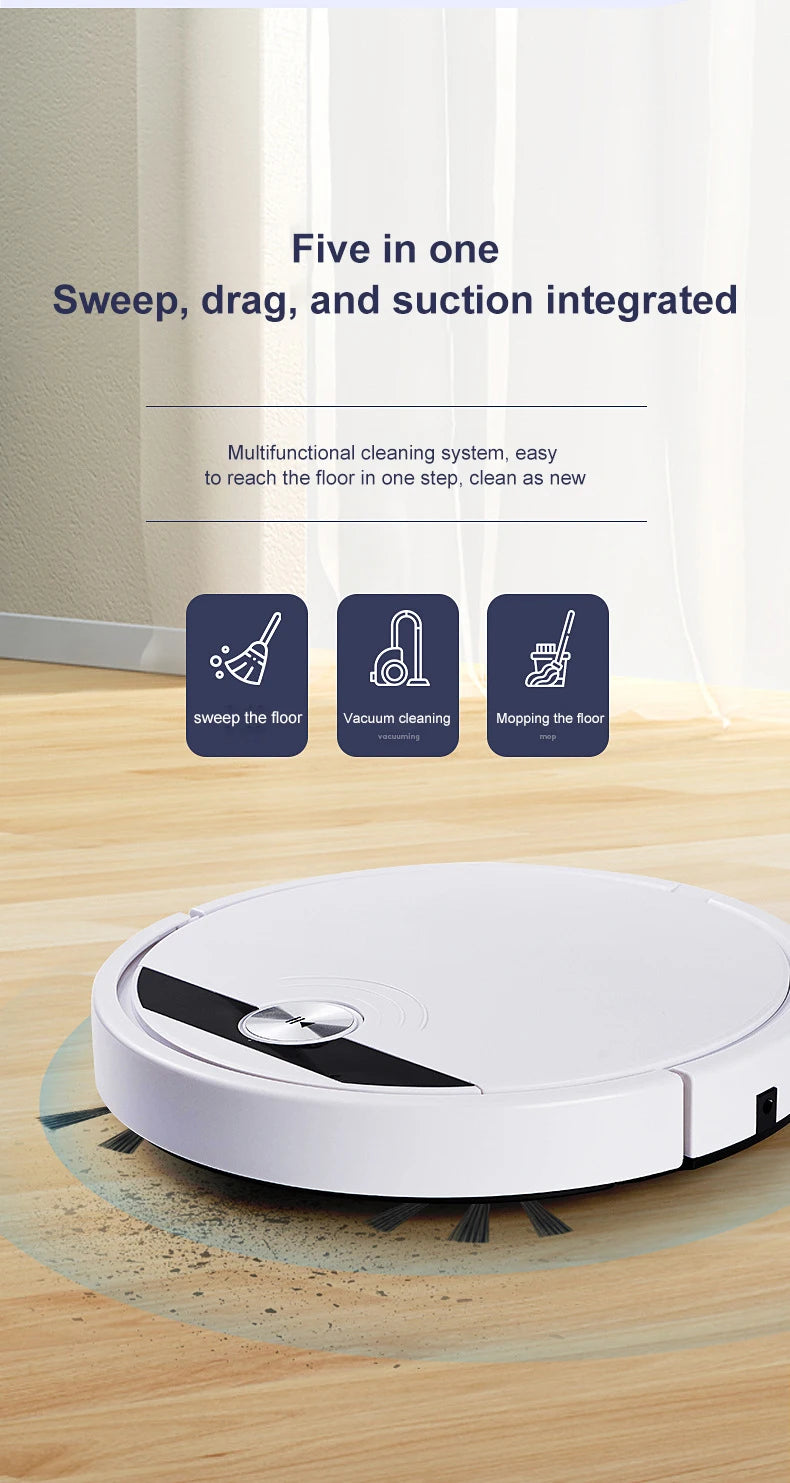 2024 NEW 2800PA 3-in-1 RS800 With Remote Control&APP Super Quiet Smart Robot Vacuum Cleaner Wet&dry Mopping Floor Home Appliance